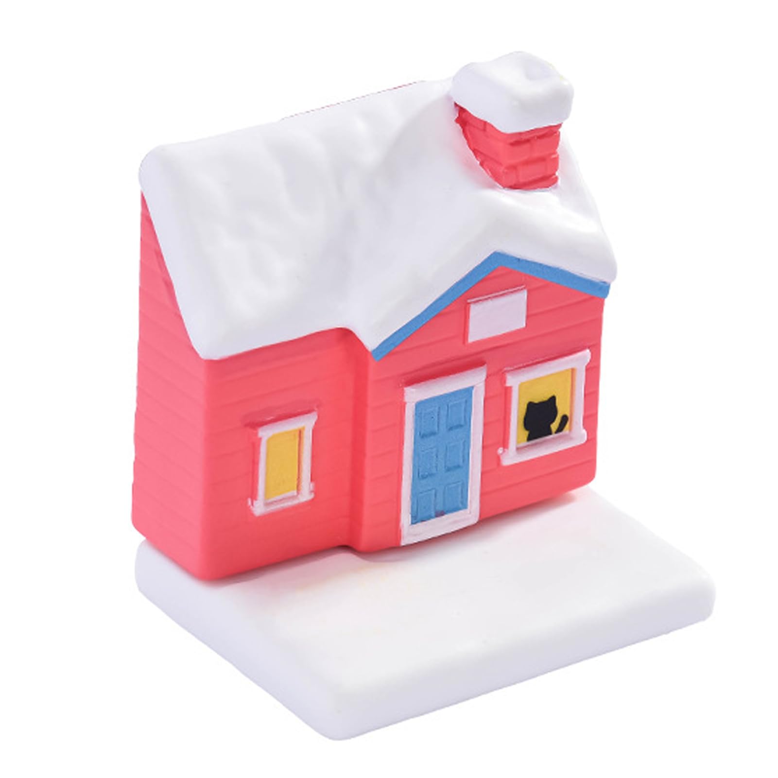 pidodou Resin Fairy Tale Miniature House Figurines, Cute Garden Ornaments for DIY Patio Yard Landscape Accessories Decor Pink Onesize