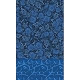 Blue Wave Pebble 8 Ft Round Pool Liner for Above Ground Pools – Weather Resistant Heavy Gauge Vinyl with Unibead Design & Welded Seams – Blue, Fits 48-in Deep Walls