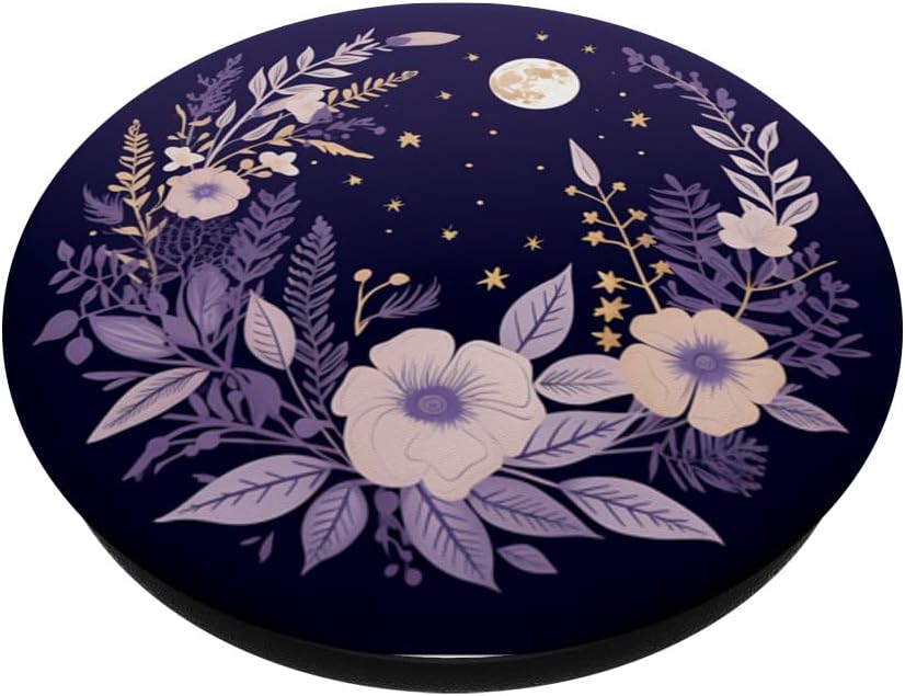 Boho Moon And Wildflowers PopSockets Standard PopGrip - Image 2