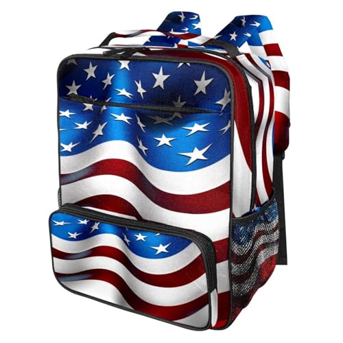 Sac à dos de voyage pour femmes aux rayures du 4 juillet idéal pour un weekend en ville
