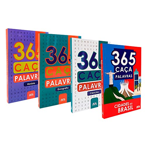Kit 4 Livros | 365 Caça Palavras Ativamente