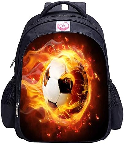 MATMO Soccer Backpack for Boys, Soccer Print Backpack Cool Football Pattern School Bag