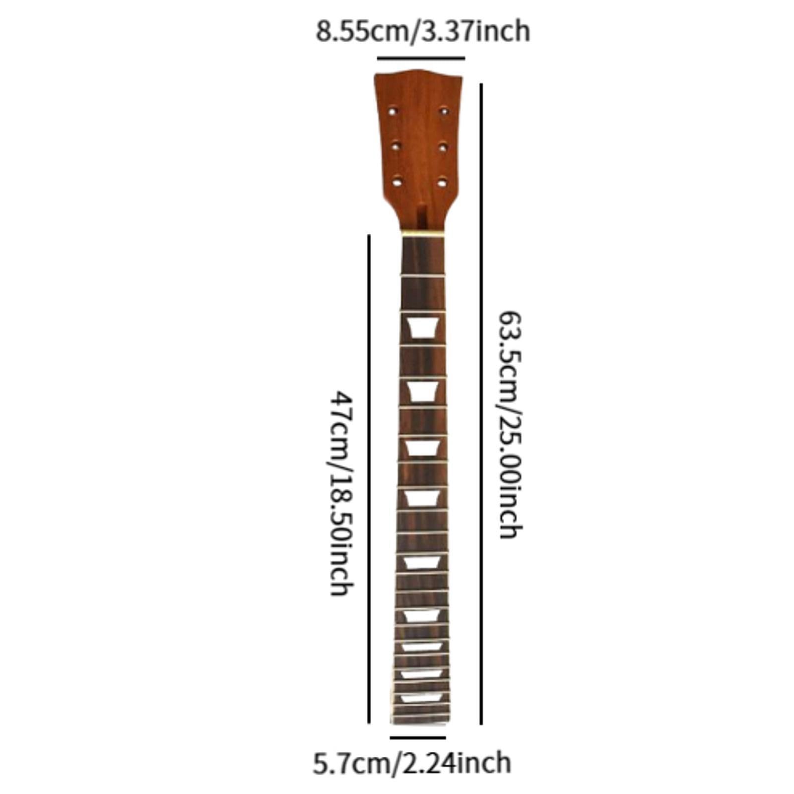 Tastiera in palissandro per principianti, manico per chitarra elettrica di ricambio, 22 tasti, parte in legno costruita per durare, parti di ricambio