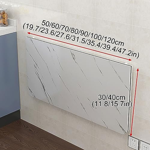 Table pliante murale robuste en bois laqué résistant avec support pliable - 3