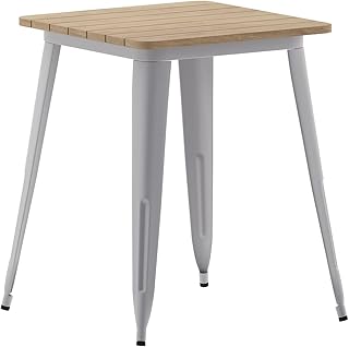 14 Walkout Basement Patio Ideas Under the Deck 4 Flash Furniture Declan Commercial Outdoor Dining Table, All Weather Poly...