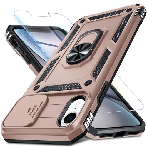 for iPhone XR Phone Case Built in Slide Camera Lens Cover