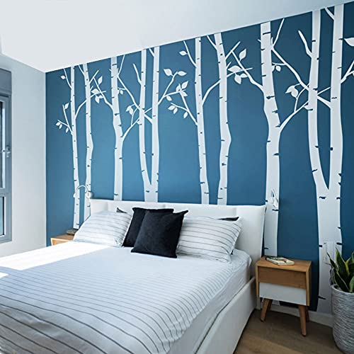XFApreal Giant Tree Wall Sticker - Height 8.2ft, 8 Large Tree Decals, Woodland for Livingroom Baby Nursery Decor for Kid Baby Nursery Room Decoration Gift,High 98x140 Inch (White)