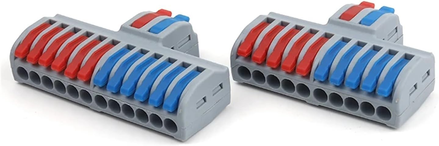 Electrical Connectors Universal Compact Push-in Conductor SPL Splitter Wiring Cable Connector Butt Terminal Block(SP-L62 5PCS)