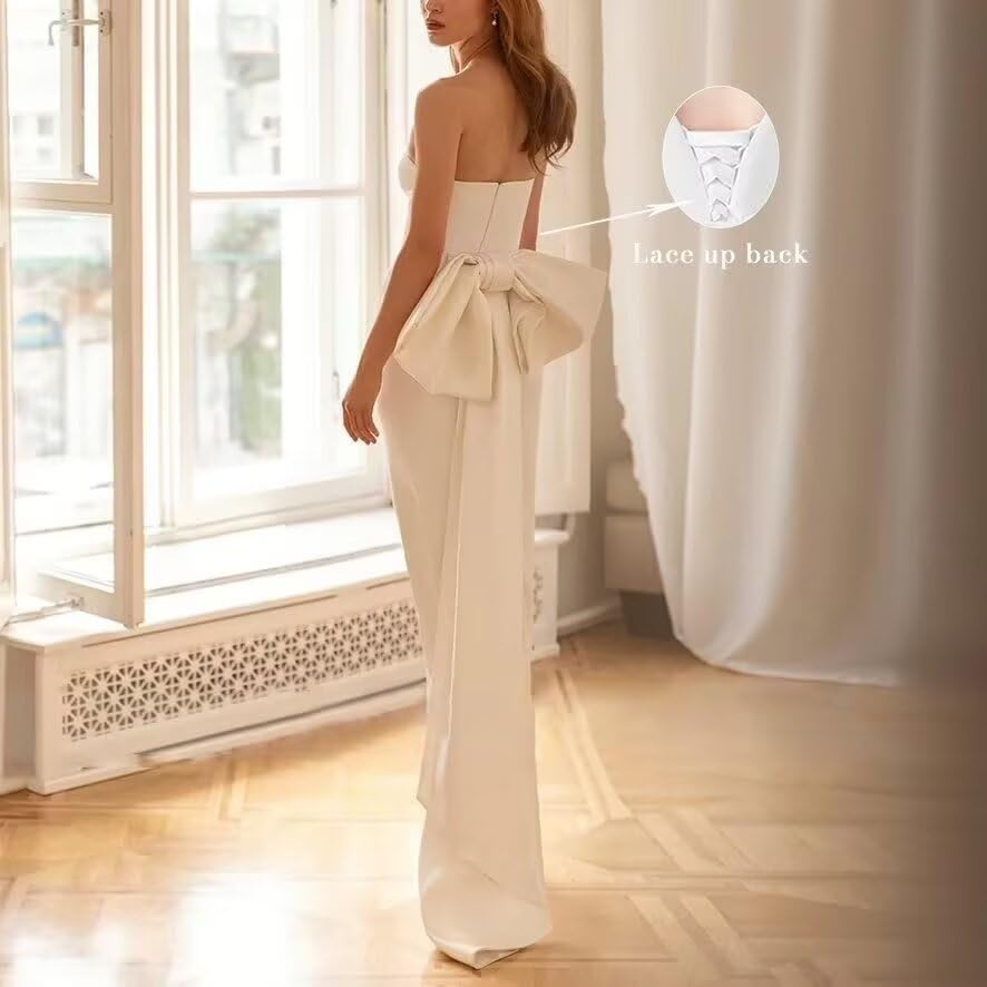 Women's Mermaid Satin Wedding Dress for Bride Off The Shoulder Long Wedding Gown for Women3