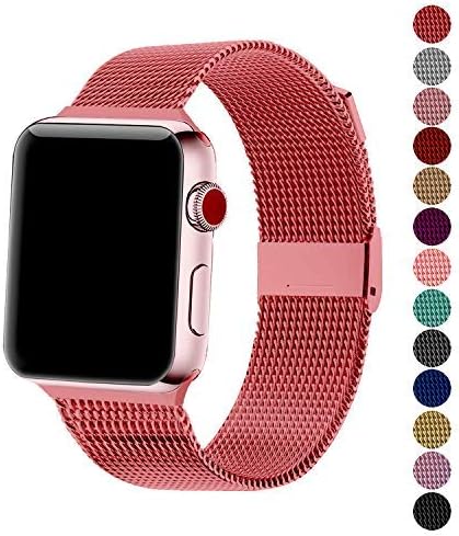 SexHope Compatible for Apple Watch Band 38mm 42mm 40mm 44mm Series 5 4 3 2 1 (Water Red, 38mm/40mm)