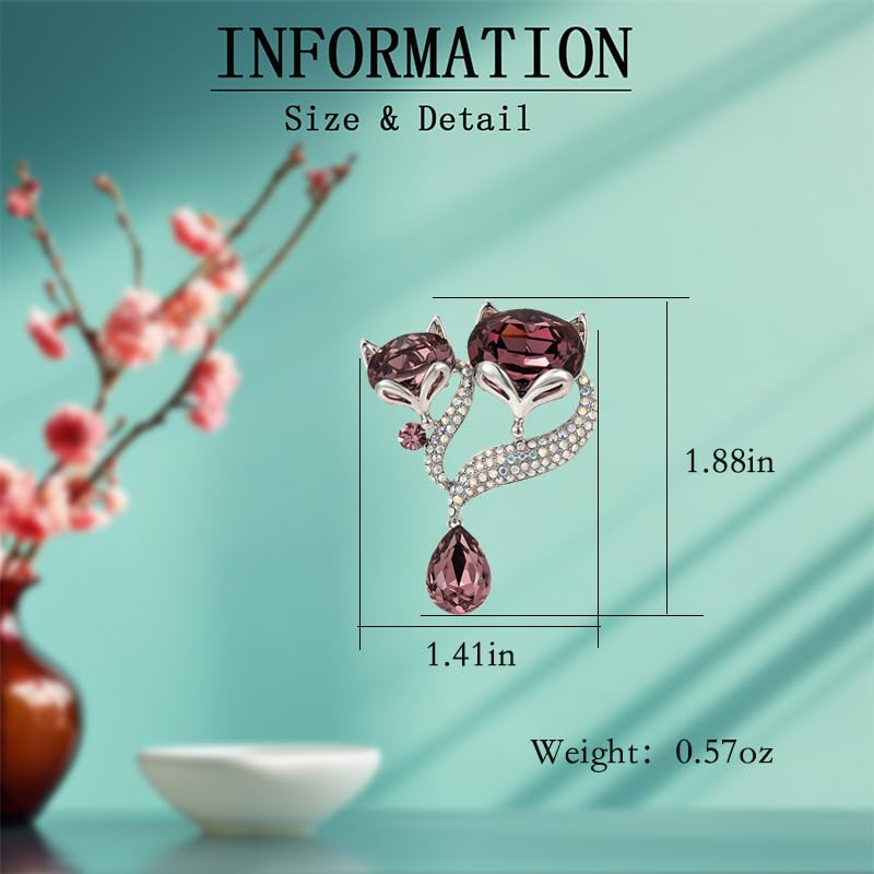 Image of Animal Brooch for Women Girls 18k Gold Plated Animal Brooch Pin Rhinestone Animal Brooch Lapel Pin Jewelry Thanksgiving Day Birthday Wedding Gifts for Mom Wife