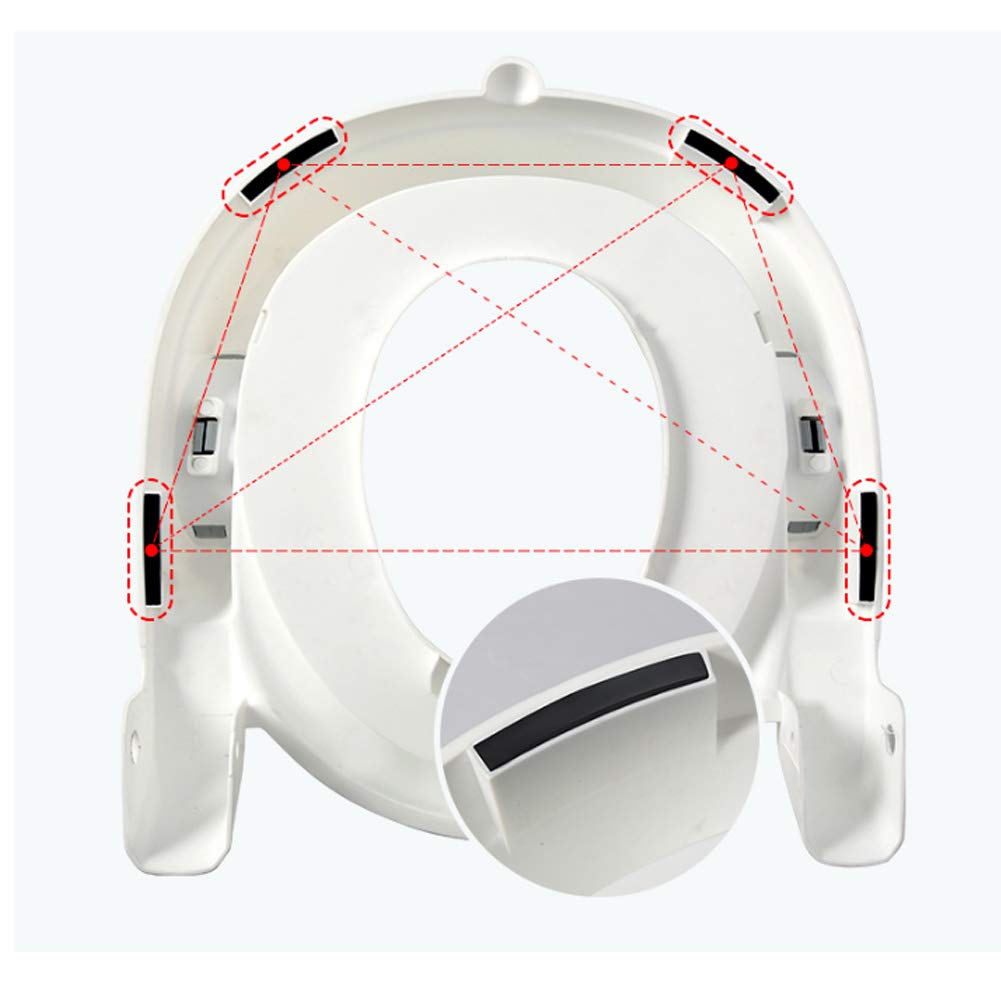 Riduttore Wc per Bambini con Scaletta Pieghevole, Toilette Trainer con Cuscino Tenero Modello Universale, Antiscivolo Pieghevole Portatile, Adatto a Bambini di Età Compresa Tra 1 e 7 Anni(B)