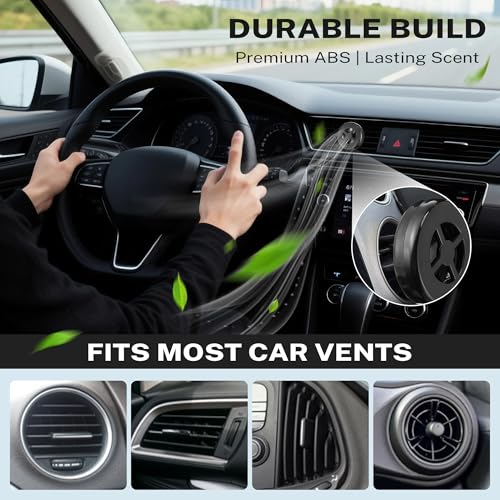 Image of 2 Pack Car Fragrance Holder Compatible with Bath & Body Works Refills (Not Included), Air Freshener Vent Clip or Visor Clip, Refillable Scent Holder, Easy to Open Car Diffuser (Classic Black)