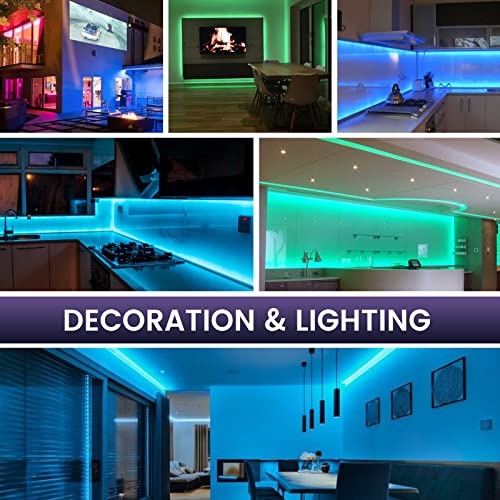 Bonve Pet LED Strip 6m, Bluetooth RGB LED Streifen, Farbwechsel Led Lichterkette mit Steuerbar via App, 16 Mio. Farben, Fernbedienung, Sync mit Musik, led Band für Schlafzimmer TV Zuhause Schrankdek