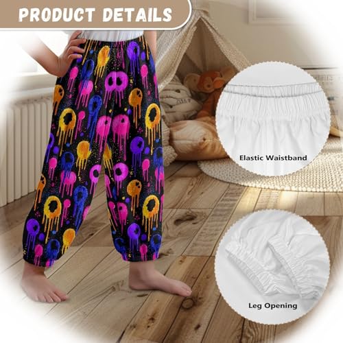 Image of Unisex Little Kids Yoga Trousers Bohemian Beach Pants Baggy Harem Activewear for Boys and Girls Age 3-10