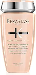 Kérastase Shampoo Curl Manifesto Bain Hydratation Douceur, Cabelos cacheados ou crespos, Definição de cachos, Mel de Manuka, Glicerina, Ceramidas, 250 ml