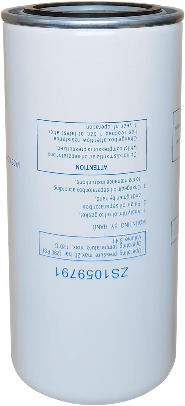 ZS1059791 Air/Oil Separator Compatible with ESM7 FM07-8A Series Air Compressor Replacement Filter Part LB962/21