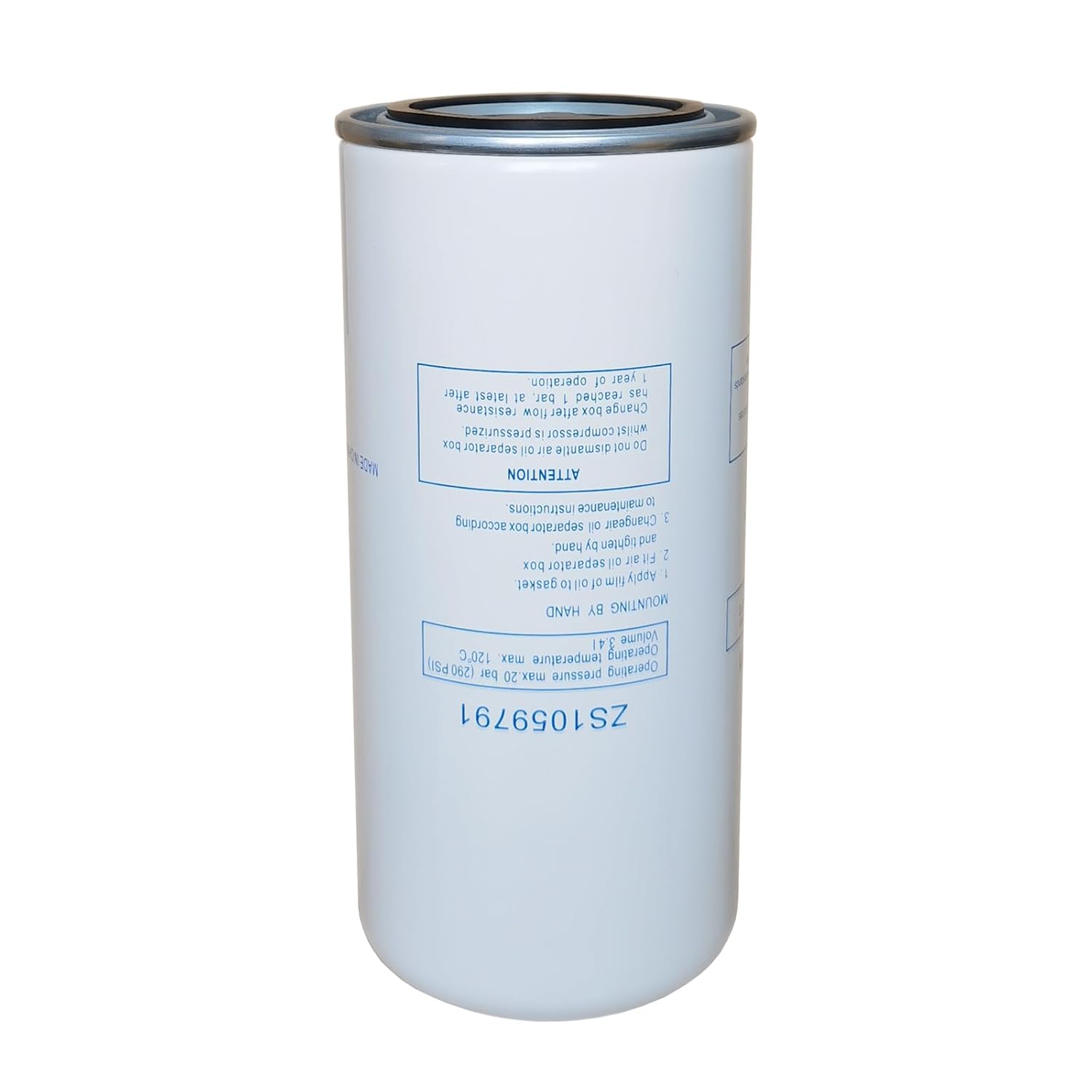 Filter Kit ZS1059791 Air/Oil Separator ZS1060578 Air Filter ZS1059789 Oil Filter, Compatible for ESM7 FM07-8A Air Compressor Replacement Filter Kit