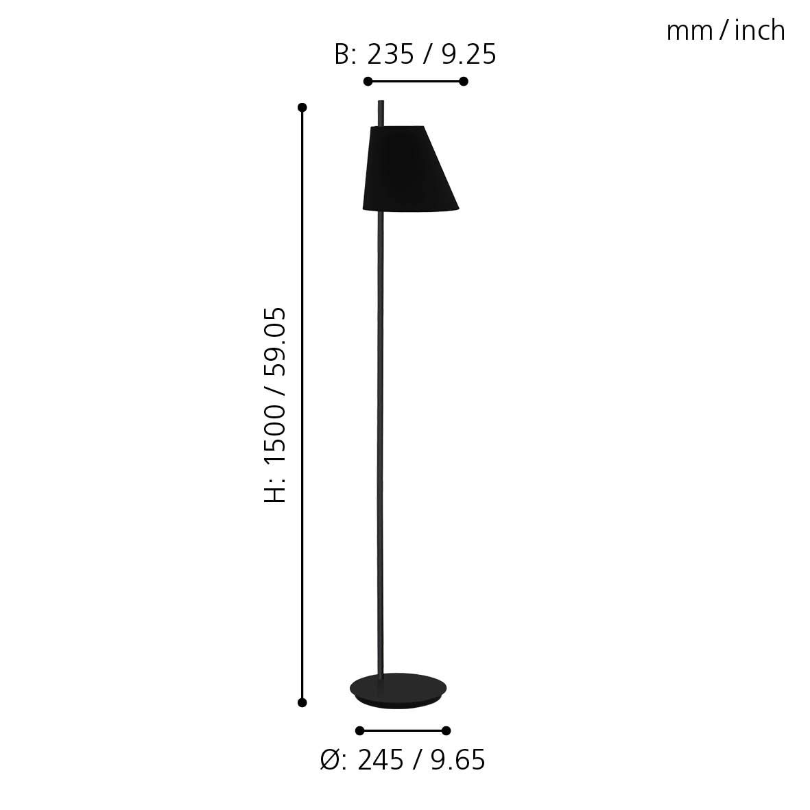 EGLO Stehlampe Estaziona, 1 flammige Stehleuchte