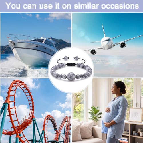 Image of Sureio 6 Pcs Motion Sickness Bracelets Cruise Essentials Adjustable Anti Nausea Wristband for Adults Car Sea Air Sickness Relief