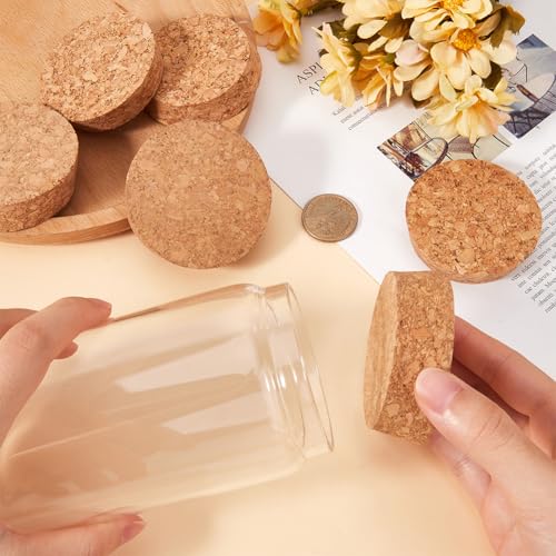 GORGECRAFT 6Pcs 2 Sizes Wine Bottle Corks Large Tapered Cork Plugs Wooden Replacement Glass Bottle Natural Soft Cork Lids Stoppers for Jars and Bottles Mason Jars DIY Crafts 57~60mm Diameter - Image 3