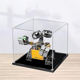Display Case for Lego 21303 Ideas WALL-E Building Set Transparent Display Case Dustproof Models Collectibles Display Box Showcase (Display Case Only) (2MM)