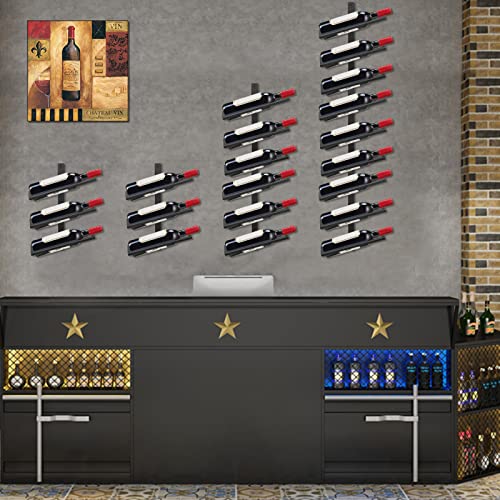 Étagère à vin en métal Noir, Giyiprpi Casier à vin Mural pour Tous Les Types de vins, Casiers à Bouteille Porte Bouteilles étagère Suspendue pour Cave De Bar De Cuisine (B9) - Image 7