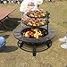 Hykolity 35 Inch Fire Pit with 2 Cooking Grate & Charcoal Pan, Outdoor Wood Burning BBQ Grill Firepit Bowl with Cover Lid, Steel Round Table for Backyard Bonfire Patio Picnic