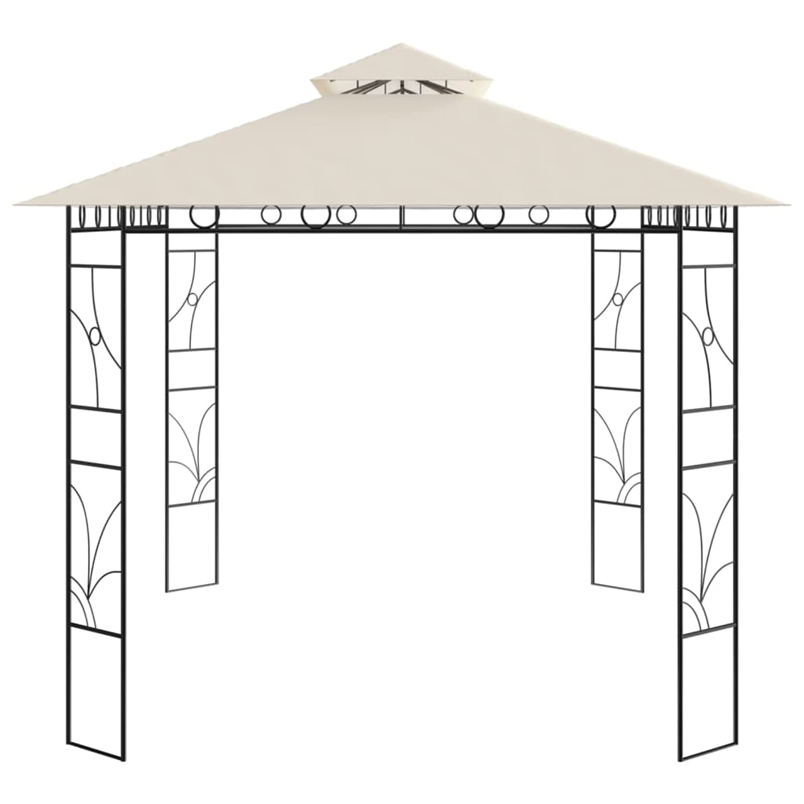 Pavillon, Gartenpavillon, Pop-Up Partyzelt, Festzelt, Pavillon, Garden Decoration, Canopy Tent, Lagerzelt, 4x3x2,7 m Creme 160 g/m²