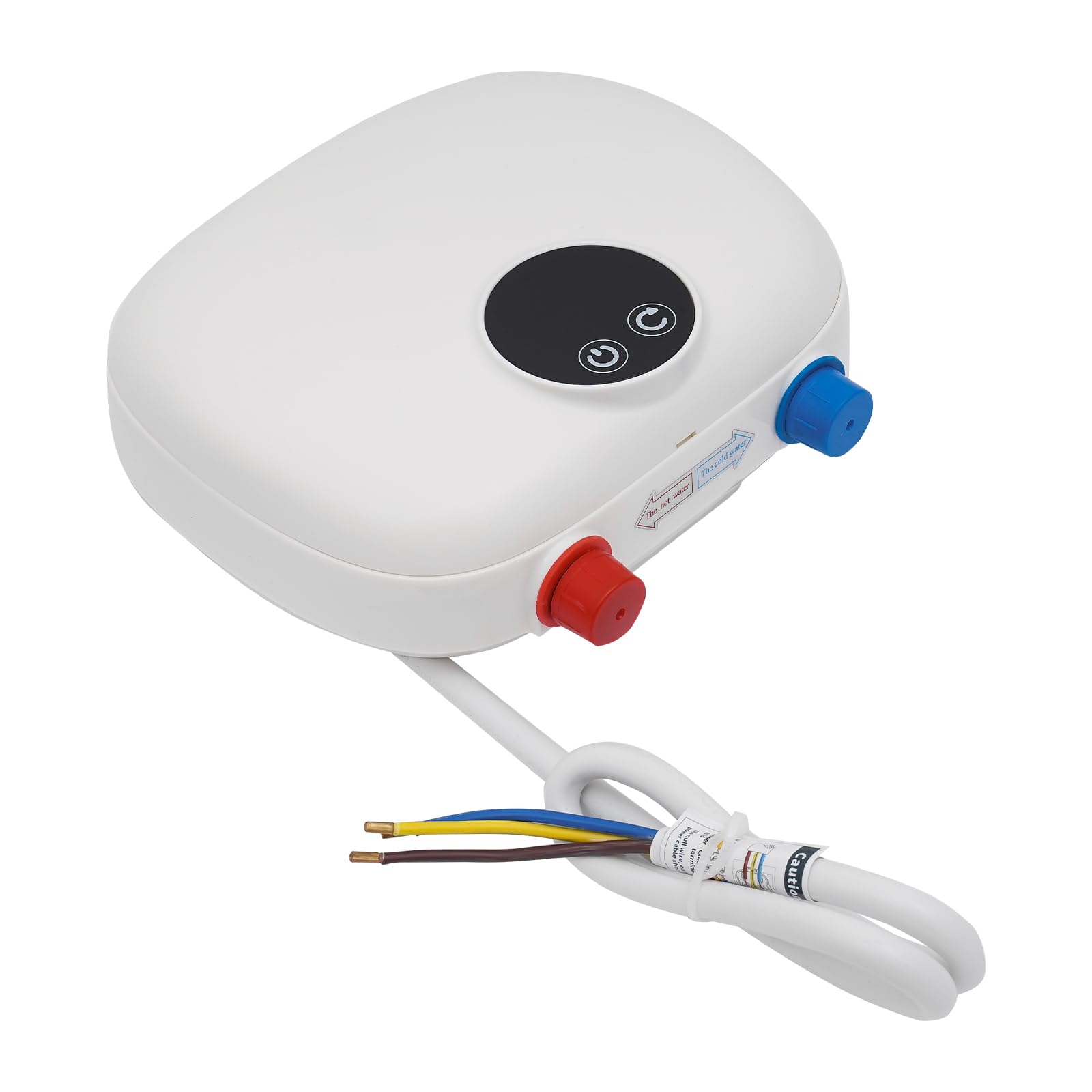 Calentador de agua instantáneo, 5500 W, 220 V, mini calentador de agua con indicador de temperatura LED, calentador de agua sin depósito, para cocina, cuarto de baño
