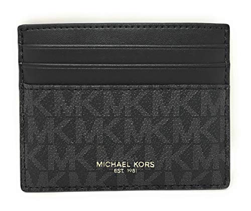 Michael Kors Cooper Tall Card Case Wallet (Black)