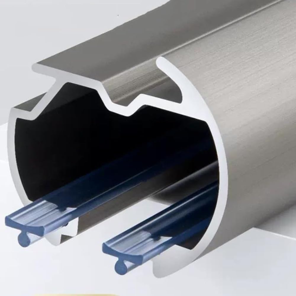 Système de tringle à rideaux en alliage d'aluminium - Fixation plafond et mur de 1,3 m pour séparation de pièce, tringles à rideaux, installation facile pour les espaces intérieurs de la mai
