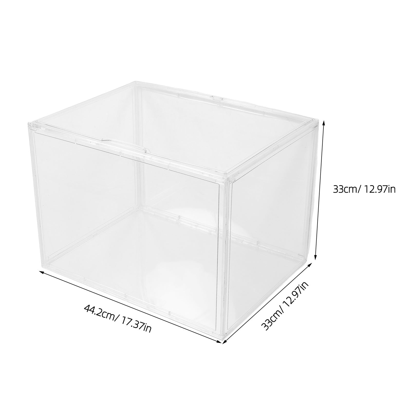 DOITOOL Organizador de zapatos: Caja de plástico apilable con puerta transparente - Contenedor para botas y zapatillas - Transparente