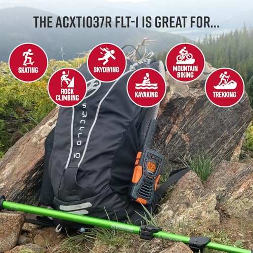 Image of Cobra ACXT1037R FLT Floating Walkie Talkie - Waterproof, Rechargeable, Long Range up to 37-Mile Two Way Radio with NOAA Weather Alert & VOX, (1 Pack)