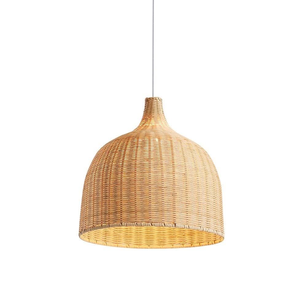 Chandelier en bambou creux E27 pour restaurant et salon