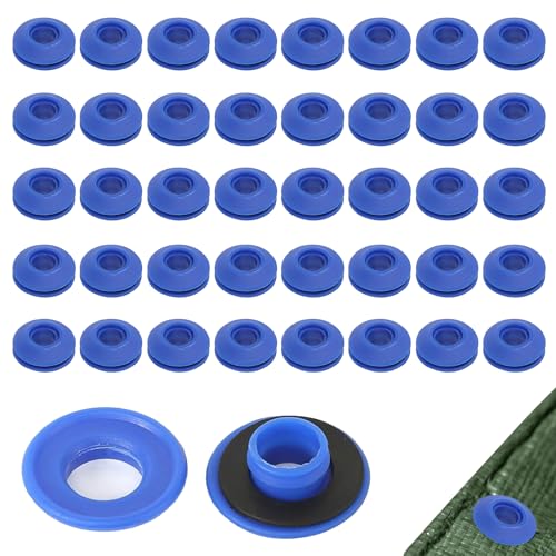 Kunststoff Ösen Set blau für Planen 40 StüCk KunststofföSen AllzwecköSen PlanenöSen FolienöSen Kunststoff öSen Set FüR Abdeckplane KunststofföSen FüR Abdeckplane Textil Planen für Poolfolie LKW Planen