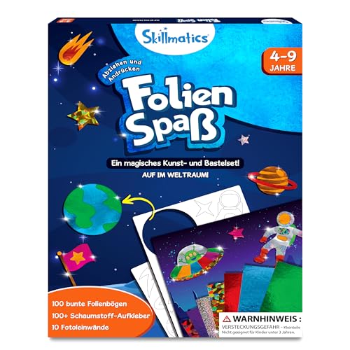 Skillmatics Kunst & Bastelaktivität- Folienspaß Auf Im Weltraum, Schmutzfreie Kunst für Kinder, Bastelsets, DIY-Aktivität, Geschenke für 4 bis 9 Jahre