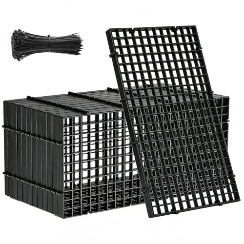 Grilles En Plastique Pour Aquarium,12Pcs 30*15 CM Aquarium Séparateur Avec 24 Supports Et 50 Attaches De Câble,Aquarium Grille Plastique,Diviseur...