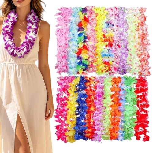 Collares florales de verano para solucionar la decoración de fiestas y disfraces tropicales