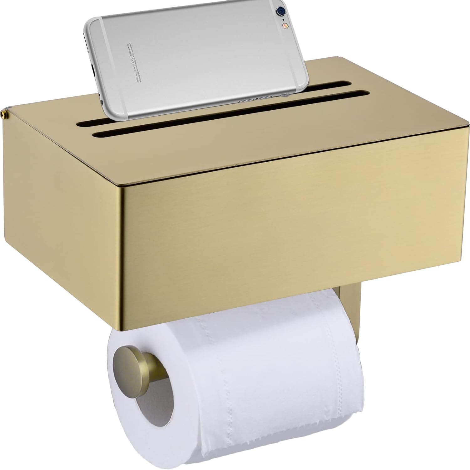 TRUSTMI Toilet Paper Holder with Shelf Flushable Wipes