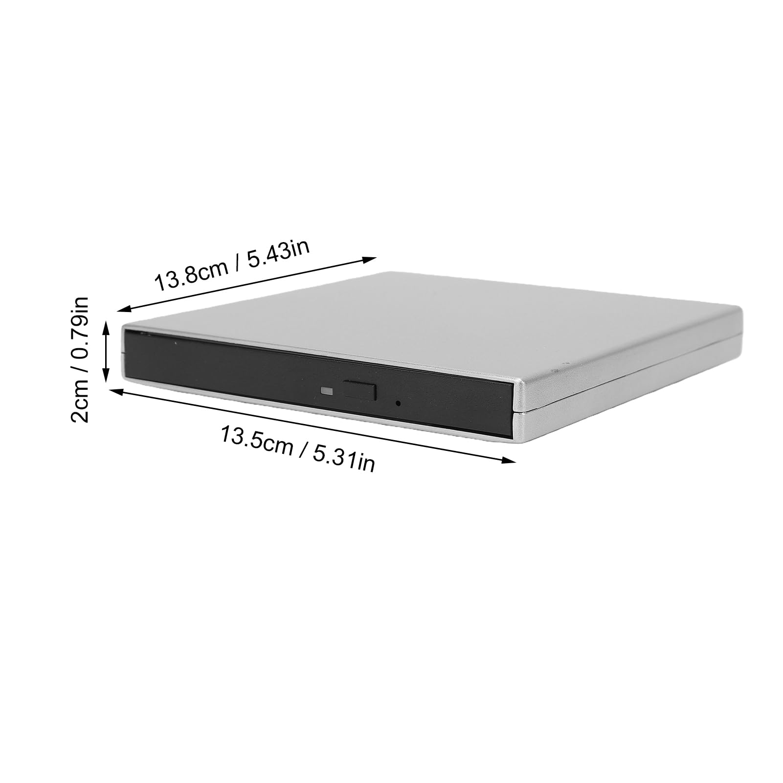 Luocute Unidad óptica Externa USB 4K, Lector y Grabador de CD DVD 5Gbps for Portátil y Ordenador de Sobremesa (Black)