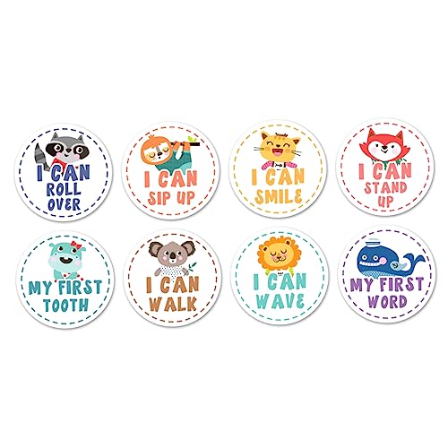 24pezzi Adesivi Per Del Ragazzo Ragazza Mensili Per Con Animali Adorabili Per Decorare e Memorizzare Momenti Speciali