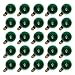 Sival 40125 - G40 Candelabra Screw Base Transparent Green 25 Pack Christmas Light Bulbs