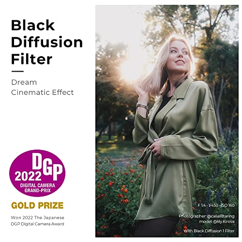 K&F Concept AU-KF01.1666 67Mm Black Diffusion 1 Filter Mist Cinematic Effects Lens Filter With 28 Multi-Layer Coated, Waterproof/Scratch Resistant Dream Effect Filter For Camera Lens thumb #1