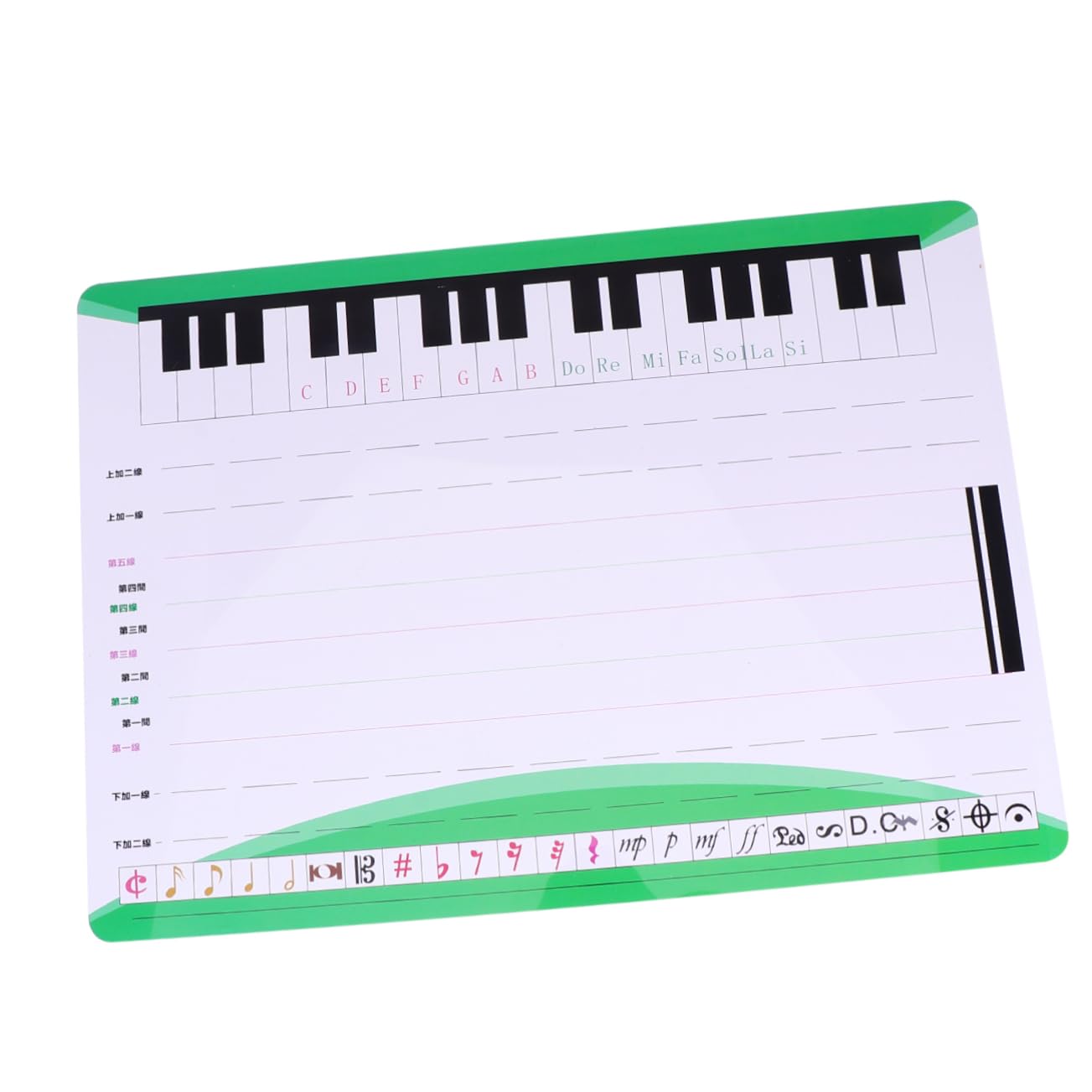 6 Pezzi Lavagna Musicale Cancellabile Pentagrammi Magnetici per Insegnamento e Pratica Musicale per Casa e Scuola Superficie Liscia e Facile Appendere e Utilizzare