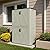 Devoko 50 cu.ft Outdoor Storage Cabinet - Vertical Resin Storage Shed - Holds Patio Furniture, Pool Toys, Garden Tools (Beige)