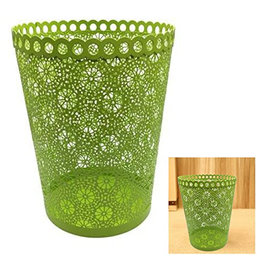 ARA CHOICE Colorful Paper Waste Bin Rubbish Basket Bedroom Office Home Metal Mesh Dustbin Disposal Easy to Use with Attractive Colorful Looks (Green)
