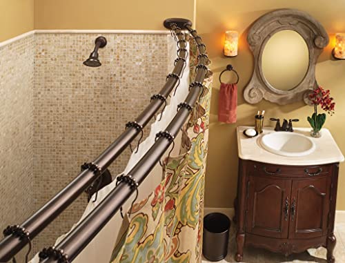 Moen Dn2141Owb 60-Inch Adjustable Stainless Steel Double Curved Shower Rod, Old World Bronze #TOP3