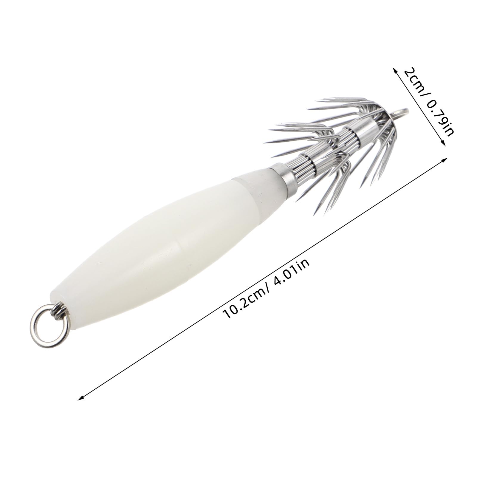 Toddmomy 10 anzuelos de Pesca Que Brillan en la Oscuridad - Cebo Luminoso para Pesca Nocturna - Cebo Duro Fluorescente para Calamar - Anzuelo para Sepia Que Brilla en la Oscuridad