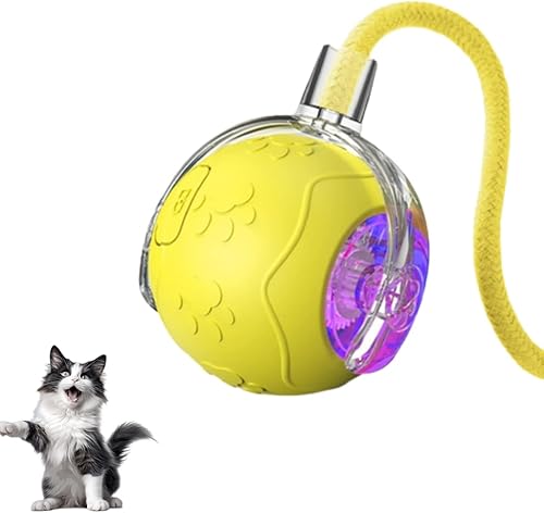Miniatura 17 de Bolas de juguete interactivas para gatos Foxiod, nuevas bolas rodantes interactivas de gato 2025, actualización 3.0 de juguetes con cola de gato con
